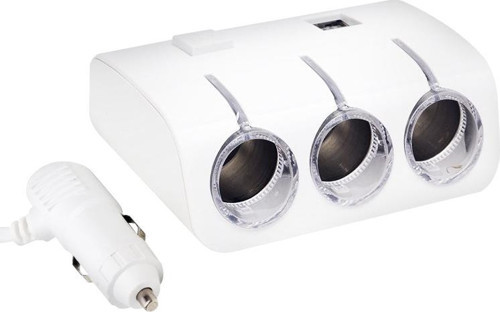 12V/24V ÇİFT USBLİ 3LÜ OTO ÇAKMAK ÇOKLAYICI