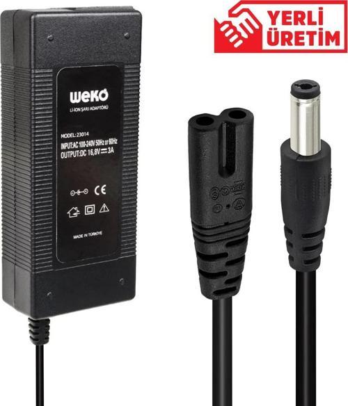 16.8 VOLT - 3 AMPER 5.5*2.5 UÇLU KIRMIZI YEŞİL LEDLİ MASA TİPİ ŞARJ ADAPTÖRÜ 