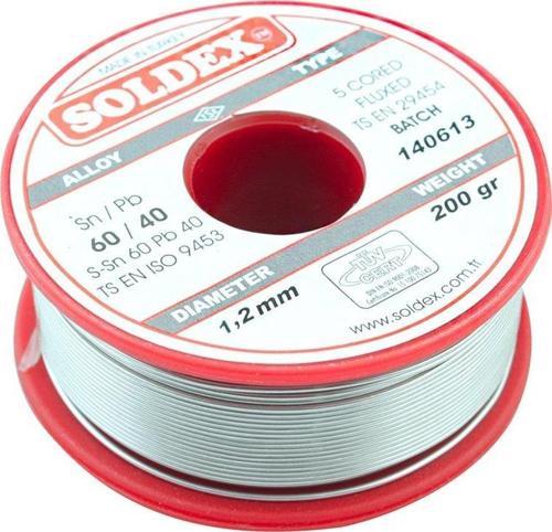 200 GR LEHİM KALIN 1,2MM SOLDEX  SN60 PB40 