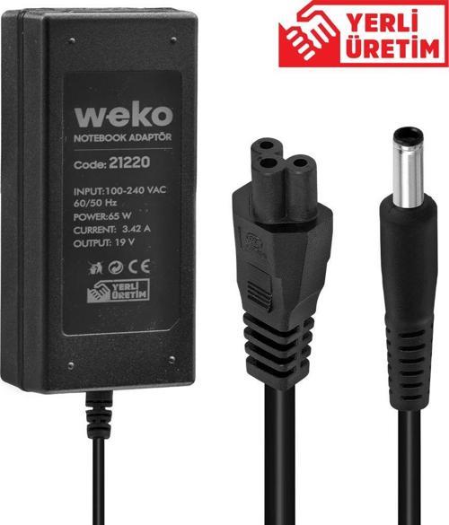 19 VOLT - 3.42 AMPER - 65 WATT 4.5*3.0 UÇLU YERLİ ÜRETİM NOTEBOOK ADAPTÖR 