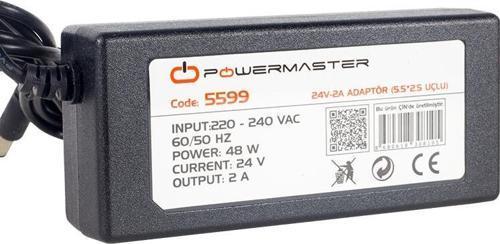 24 VOLT - 2 AMPER 5.5*2.5 UÇLU PLASTİK KASA MASAÜSTÜ ADAPTÖR 