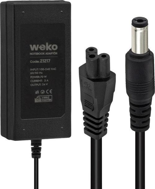24 VOLT - 3 AMPER - 70 WATT 5.5*2.5 UÇLU YERLİ ÜRETİM NOTEBOOK ADAPTÖR 