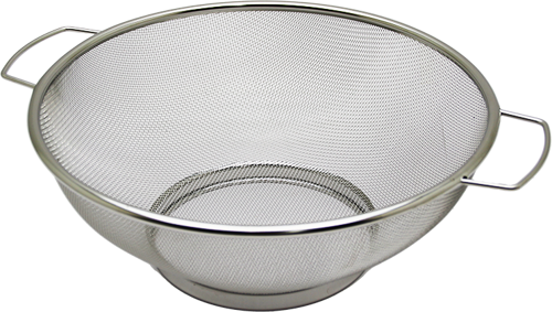 24CM METAL KULPLU ÇELİK İNCE TEL SEPET SÜZGEÇ 