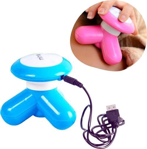 3 Başlıklı Titreşimli USB Şarjlı Mini El Masaj Aleti 