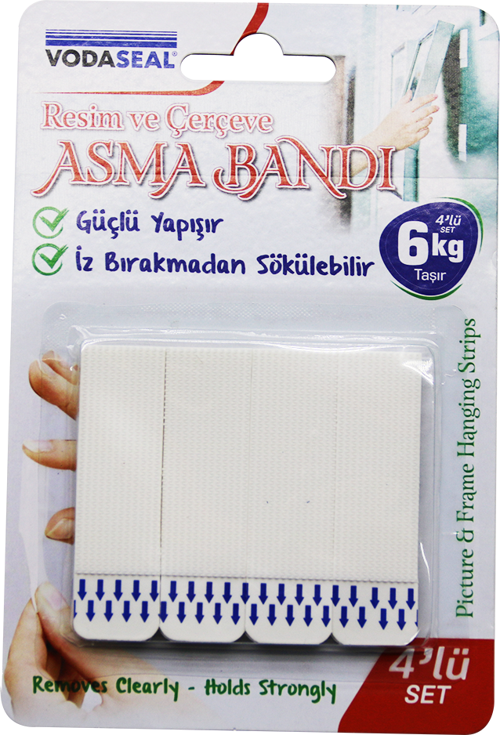 4 ADET  RESİM VE ÇERÇEVE ASMA BANTI 6KG.TAŞIMA 