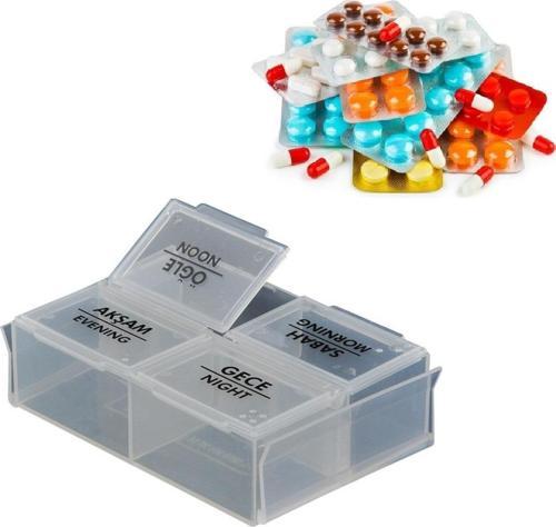 4 Bölmeli Günlük İlaç Saklama Kutusu 