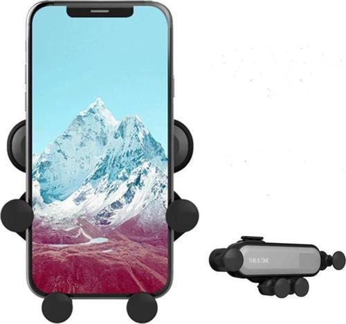 4 Nokta Destekli Tasarımlı Araç İçi Gümüş Telefon Tutucu 