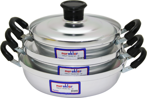 3LÜ ALÜMİNYUM OMLET SET NO-18-20-22 