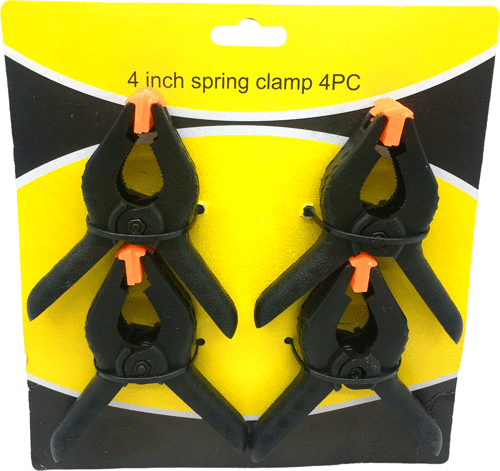 4'' 4 ADET PLASTİK KISKAÇ YAYLI İŞKENCE MENGENE SETİ