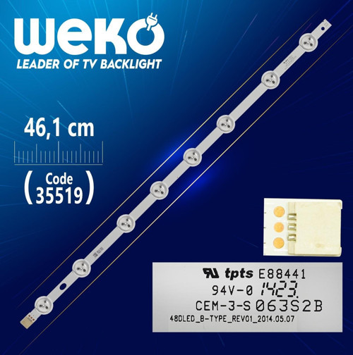 48DLED_B-TYPE_REV01 - 46.1 CM 8 LEDLİ - (WK-101)