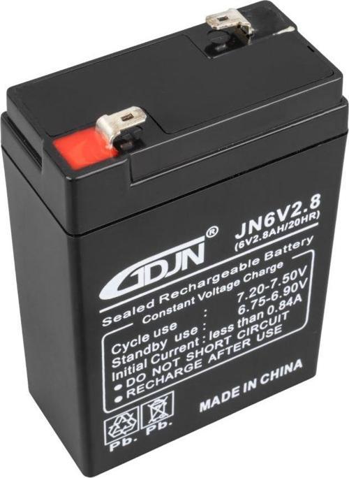6 VOLT - 2.8 AMPER DİK AKÜ (66 X 33 X 97 MM) 