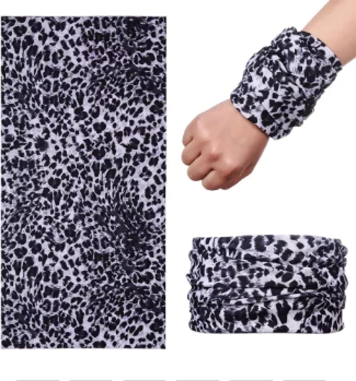 Açık Renk Leopar Baf Bandana Maske 