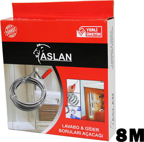 8MT SUSTA SPRAL LAVABO - GİDER AÇAR 