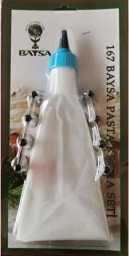 9 PARÇA  PASTA SETİ KREMA TORBASI - METAL SIKMA UÇLARI SETİ 