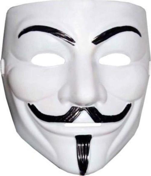 Beyaz Renk V For Vendetta Maskesi Yerli Üretim 