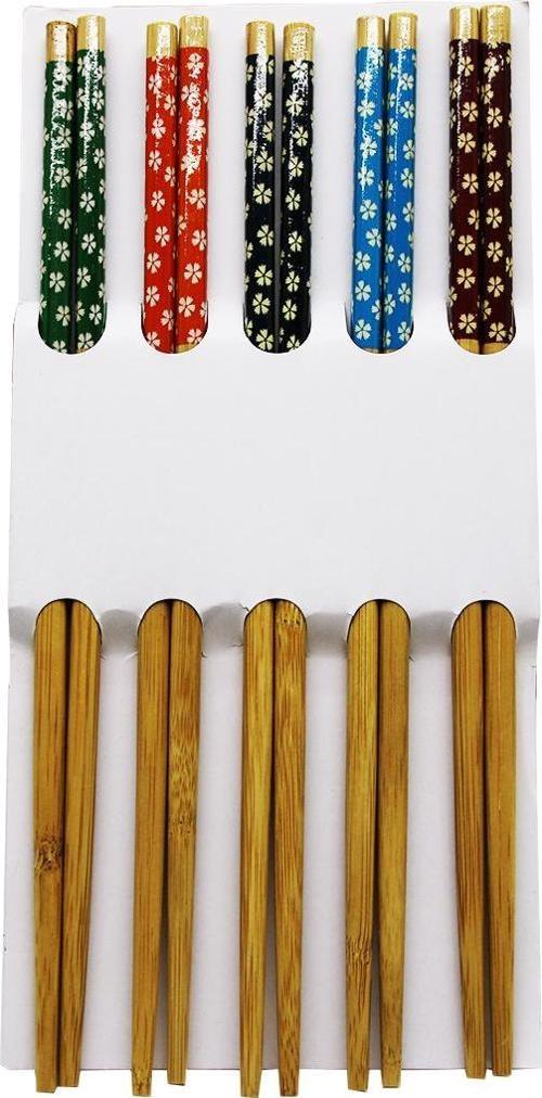 BAMBOO CHOPSTİCKS DESENLİ BAMBU 10 ADET STICK ÇİN ÇUBUK SUŞİ KAŞIK