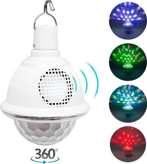 BLUETOOTH DESTEKLİ ANİMASYONLU 10 WATT ŞARJLI UFO TİP DİSKO TOPU 