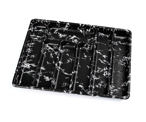 BÜYÜK - SİYAH - 7 BÖLMELİ ÇEKMECE İÇİ KAŞIKLIK 50X37CM 