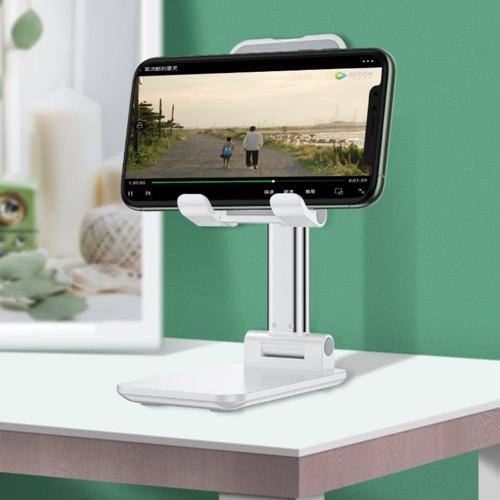 Beyaz Aynalı Cep Telefonu Sabitleyici Stand Katlanabilir Ayarlanabilir Telefon Standı 