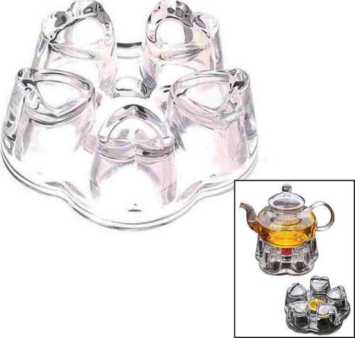 CAM DEMLİK ISITICI NİHALE - 5Lİ MUMLUKLU 