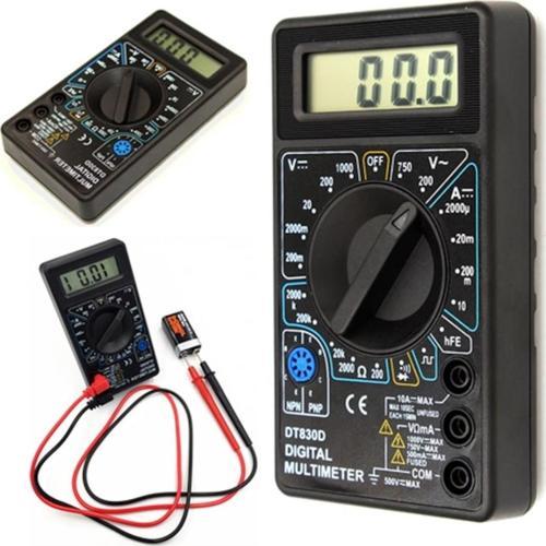 Dijital Avometre Multimetre Ölçü Aleti Akım Voltaj Direnç Ölçer 