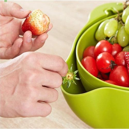 Çok Amaçlı 360 Derece Dönebilir Pratik Hazneli Mutfak Süzgeç Elek 