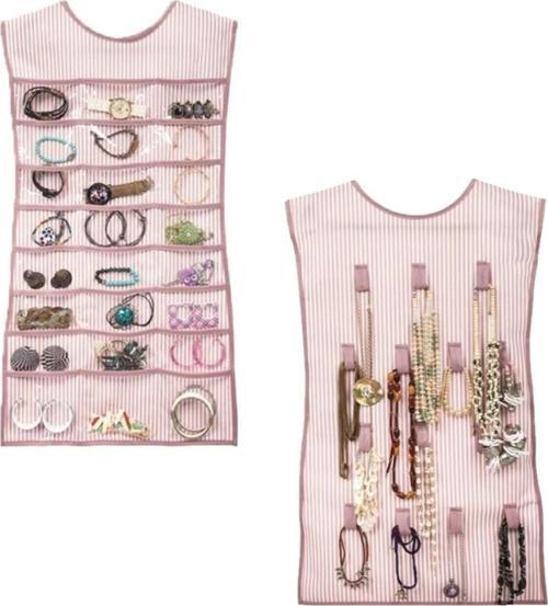 Elbise Şeklinde Takı Düzenleyici İki Taraflı Mücevherler Ve Takılar İçin Takı Organizer 