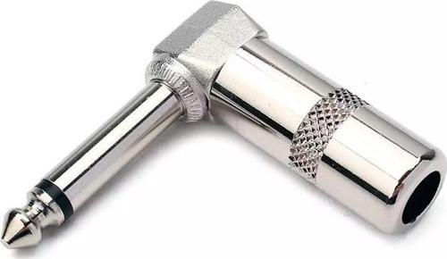 GİTAR JACK 6.3 MM MONO L TİP METAL JACK 