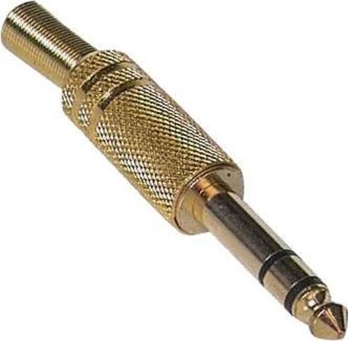 GİTAR JACK STEREO SARI GOLD METAL 1.KALİTE JACK 