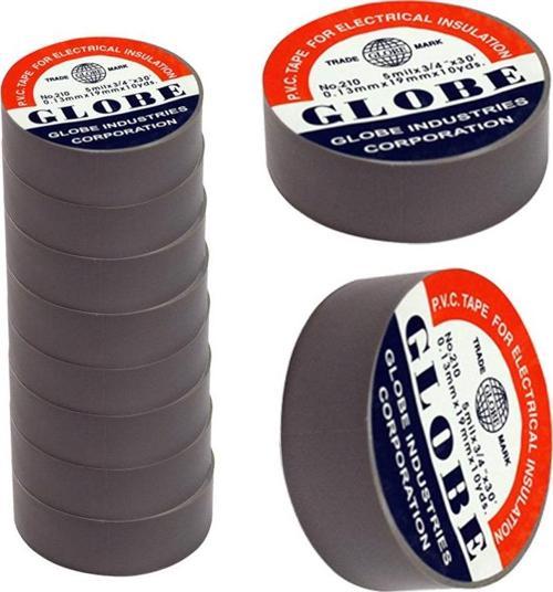 GLOBE İZOLE BANT GRİ 10LUK  0.13MMX19MM 
