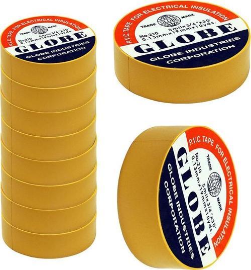 GLOBE İZOLE BANT SARI 10LUK  0.13MMX19MM 