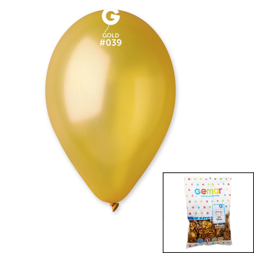 GM-110-39 METALİK - ALTIN BALON 11&amp;apos;&amp;apos; - 28CM - 100 ADET 
