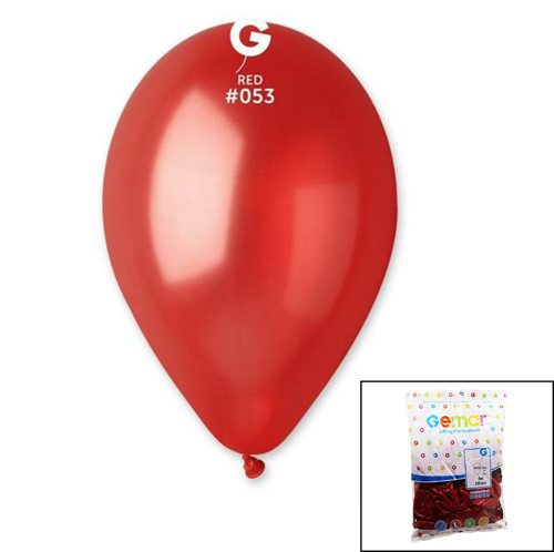 GM-110-53 METALİK - KIRMIZI BALON 11&amp;apos;&amp;apos; - 28CM - 100 ADET 