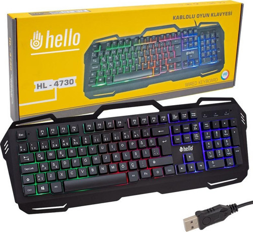 HELLO HL-4730 KABLOLU OYUNCU GAMING KLAVYE