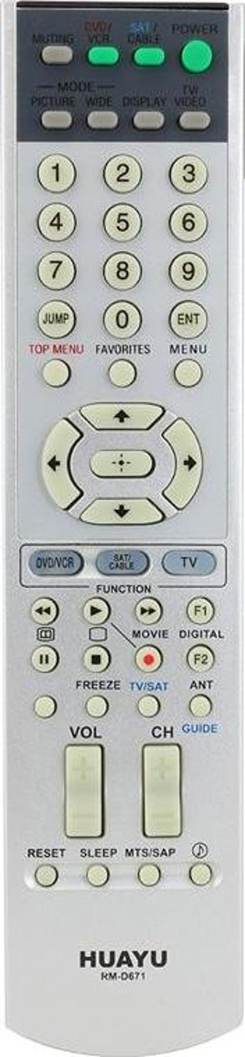 HUAYU KL RM-D671 SONY LCD-LED TV KUMANDA 