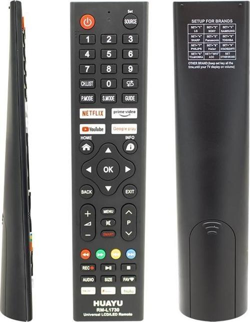 HUAYU KL RM-L1730 NETFLIX-YOUTUBE-GOOGLE PLAY TUŞLU UNIVERSAL LCD LED TV KUMANDA 