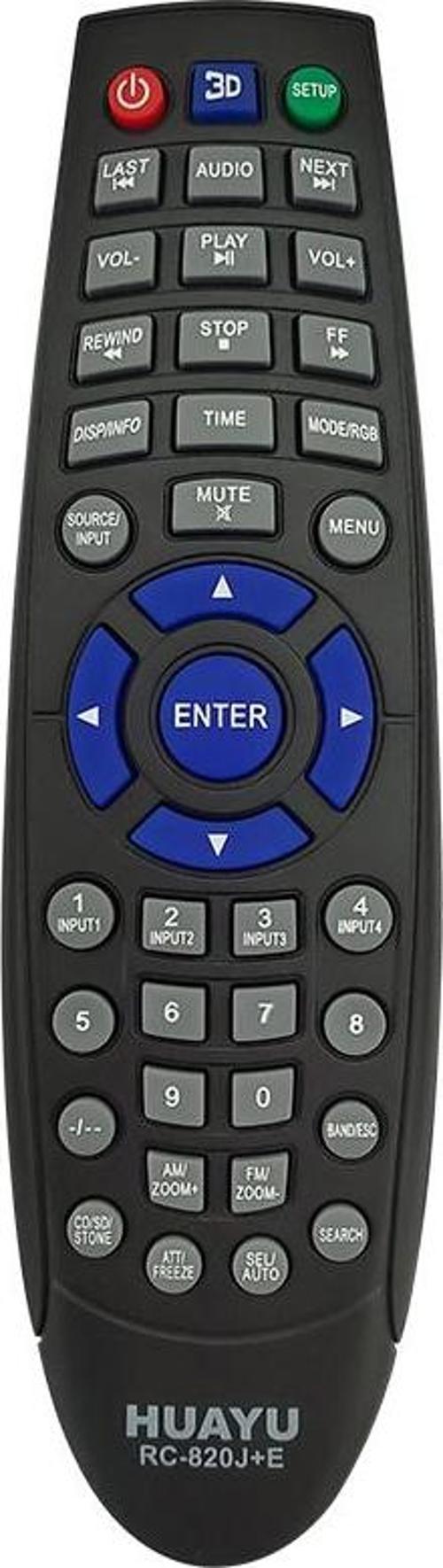 HUAYU KL UNIVERSAL RC-820J+E PROJEKSİYON AKILLI+ OTO TEYP UNIVERSAL KUMANDA 