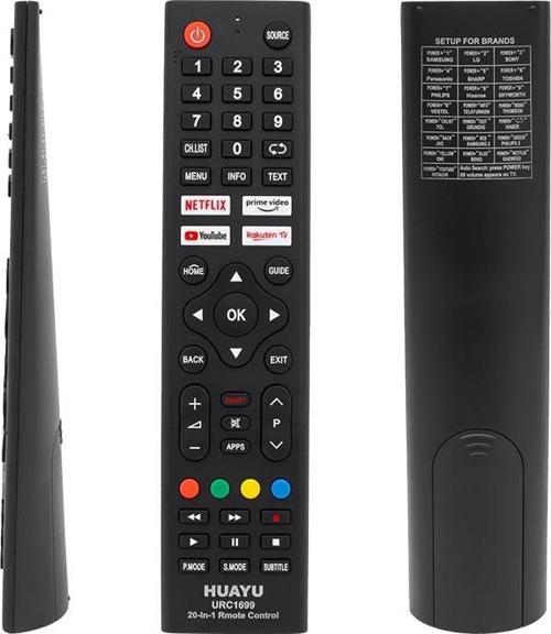 HUAYU KL URC1699 20 IN 1 NETFLIX- YOUTUBE- PRIME VIDEO TUŞLU UNIVERSAL LCD-LED TV KUMANDA 