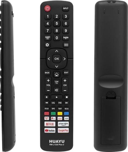 HUAYU RM-L1335 PLUS2 HISENSE NETFLIX-PRIME-YOUTUBE-RAKUTEN-GOOGLE PLAY-VUDU TUŞLU LCD LED TV KUMANDA
