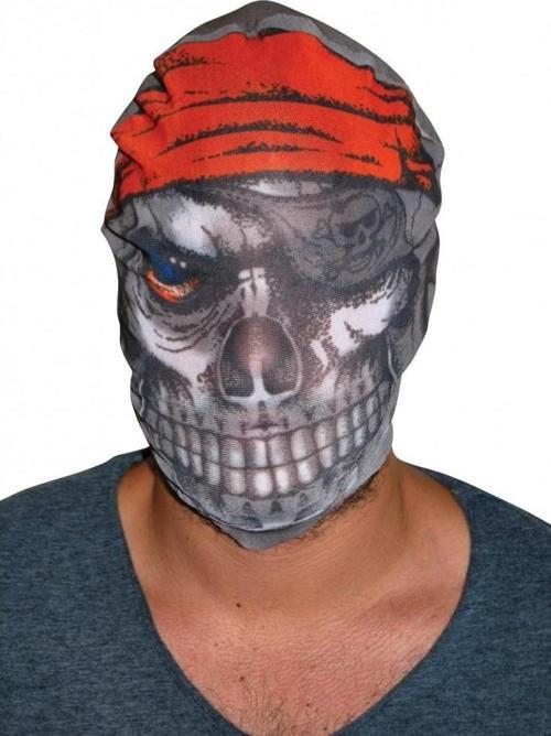 Kafaya Tam Geçmeli Bez Korsan Maskesi - Streç Korku Maskesi - 3D Baskılı Maske Model 4