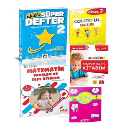2.sınıf Akıllı Süper Defter+ Colorful English+Problem ve Test Kitabım  +Telafi Kitabım+Okuma Anlama