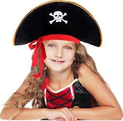 Kaptan Jack Kadife Çocuk Boy Korsan Şapkası 