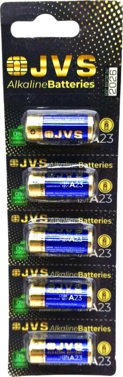 JVS A23 LR23 12V ARAÇ KUMANDA PİLİ 5Lİ KART 