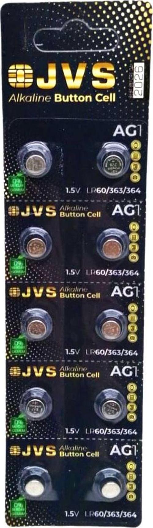 JVS AG1 1.5V LR60 SAAT PİLİ 10LU KART 