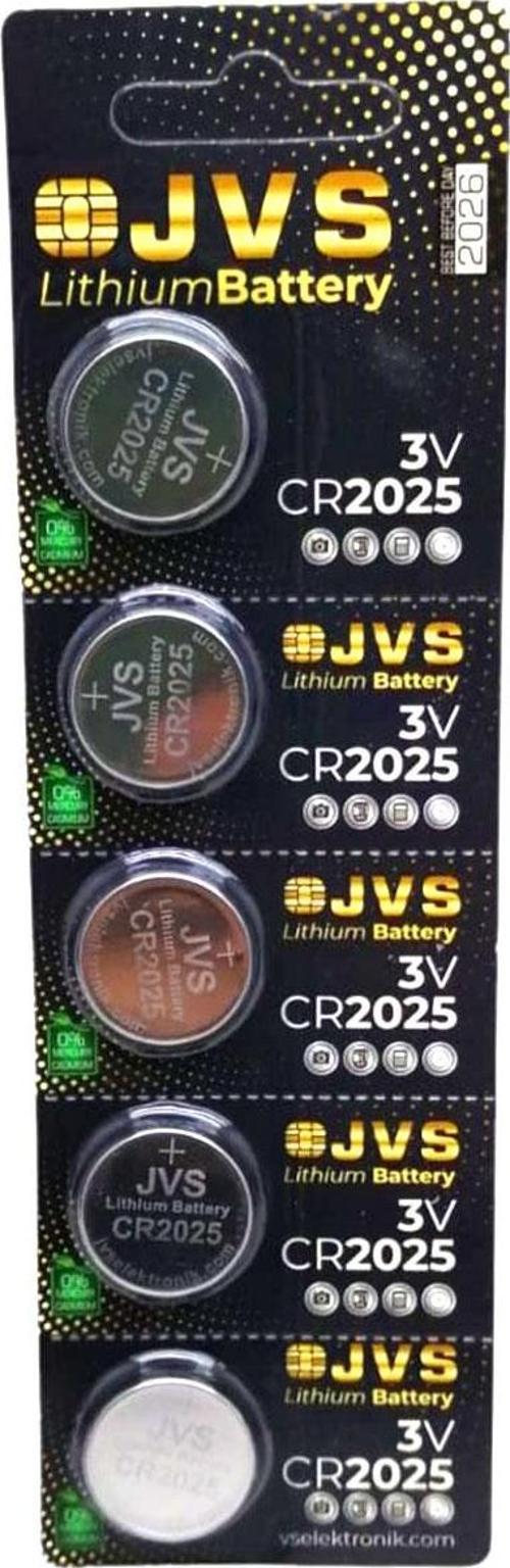 JVS CR2025 3V PARA PİLİ 5Lİ KART 