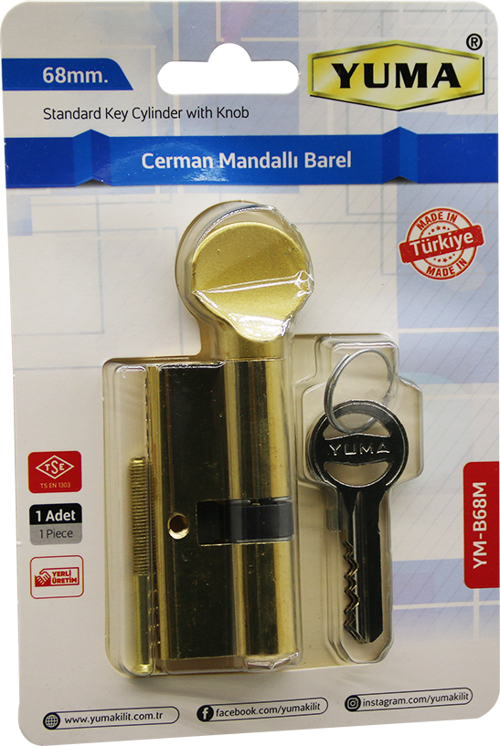 KİLİT CERMAN MANDALLI BAREL 68MM 