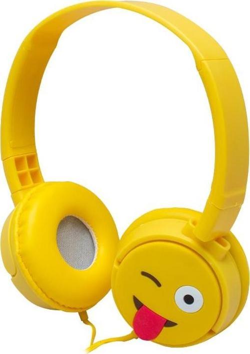 KT-3156 3.5MM JACKLI KULAKÜSTÜ KABLOLU EMOJİ KULAKLIK 