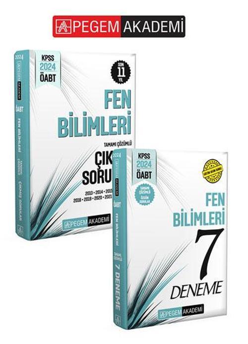 2024 KPSS ÖABT Fen Bilimleri  Öğretmenliği Tamamı Çözümlü Deneme + Son 11 Yıl Çıkmış Sorular Seti