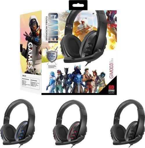 MAGICVOICE GM003 3.5MM AUX GİRİŞLİ STEREO KULAKÜSTÜ MİKROFONLU OYUNCU KULAKLIK 
