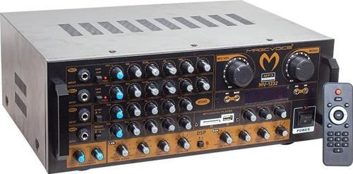 MAGICVOICE MV-1232 2*80W USB/SD BT UK-BALANS 4 MİK GİRİŞ-4 HOP ÇIKIŞLI STEREO KÜP MİXER TRAFOSUZ ANF